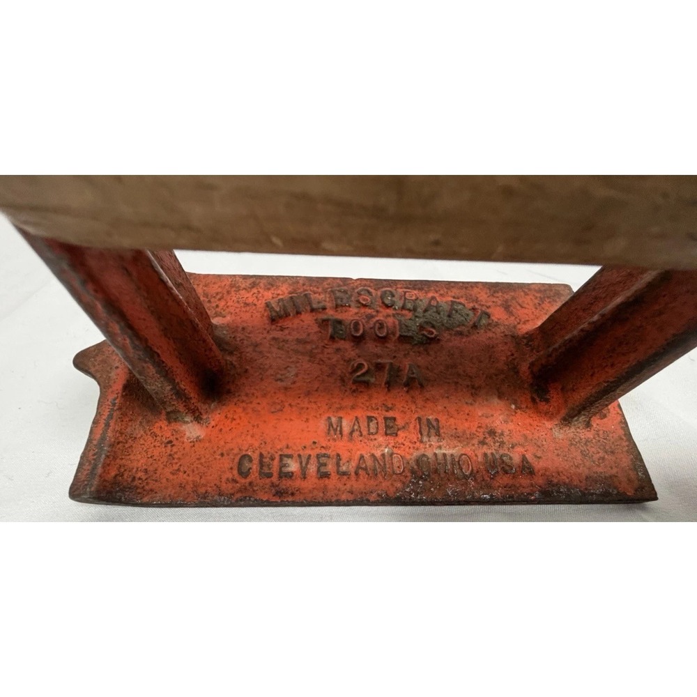 Vintage Miles Craft Tools Cleveland, OH 27A Cement Masonry Edger w/Wood Handle